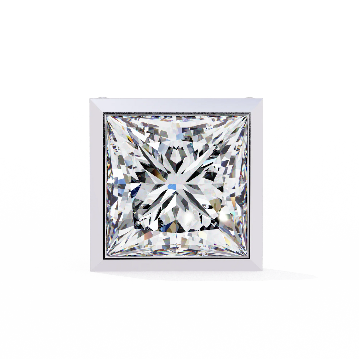 Regency Princess Bezel Lab Grown Diamond Studs - Ophiratbf