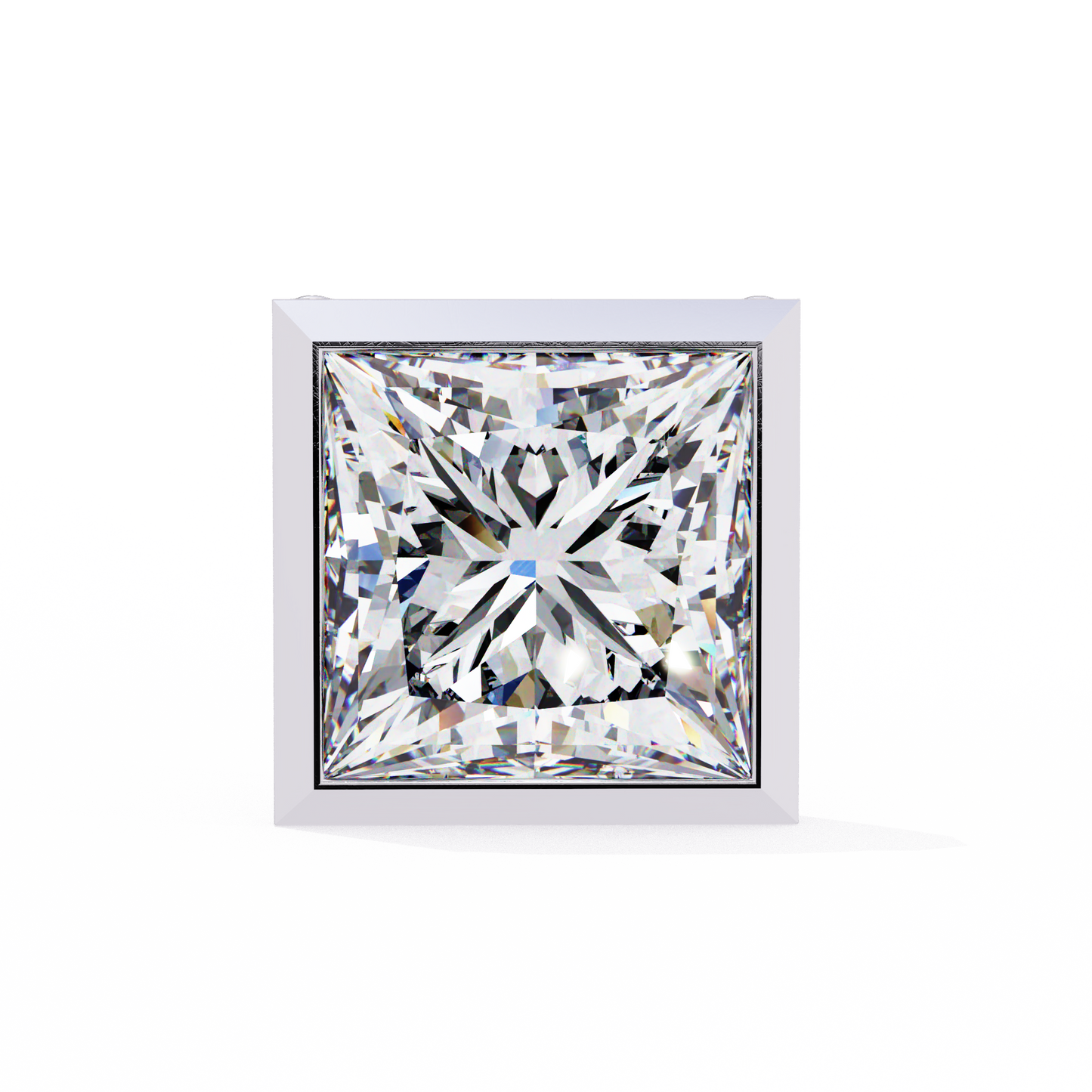 regency princess bezel lab grown diamond studs