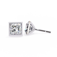 Regency Princess Bezel Lab Grown Diamond Studs - Ophiratbf