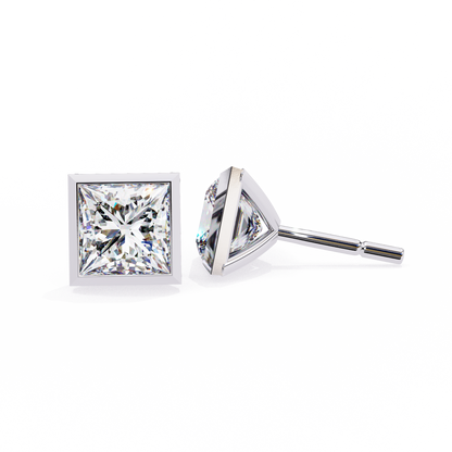 Regency Princess Bezel Lab Grown Diamond Studs