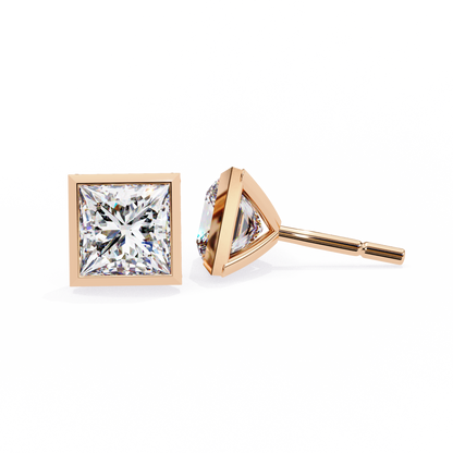 Regency Princess Bezel Lab Grown Diamond Studs