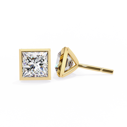 Regency Princess Bezel Lab Grown Diamond Studs