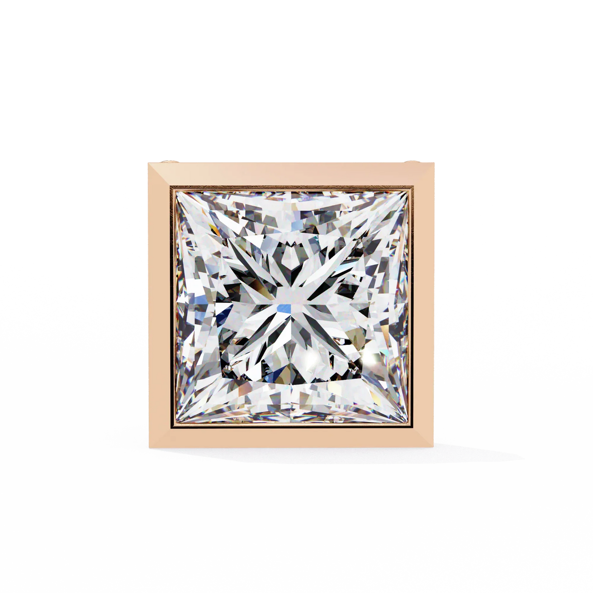 Regency Princess Bezel Lab Grown Diamond Studs - Ophiratbf