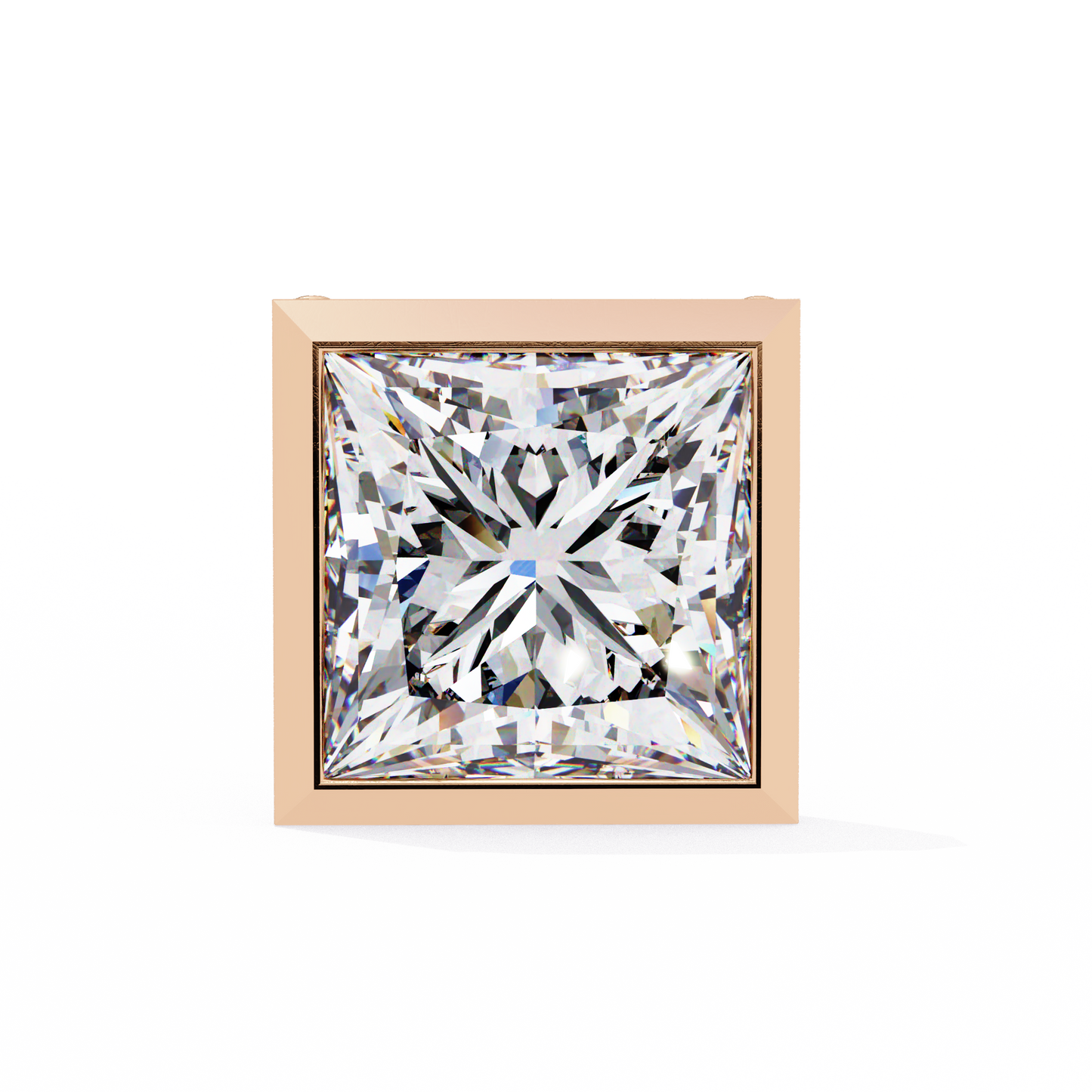 regency princess bezel lab grown diamond studs