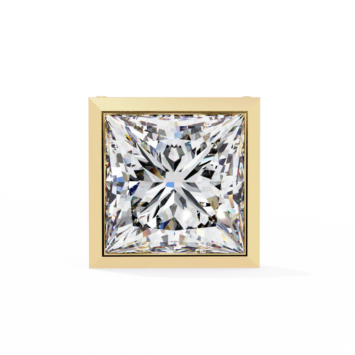 Regency Princess Bezel Lab Grown Diamond Studs - Ophiratbf