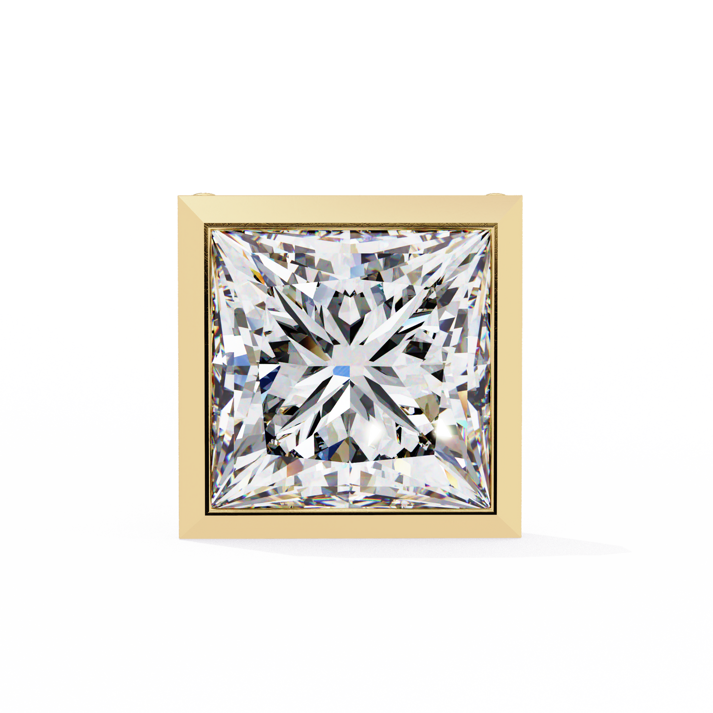 regency princess bezel lab grown diamond studs