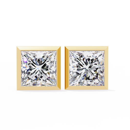 Regency Princess Bezel Lab Grown Diamond Studs