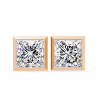 Regency Princess Bezel Lab Grown Diamond Studs - Ophiratbf