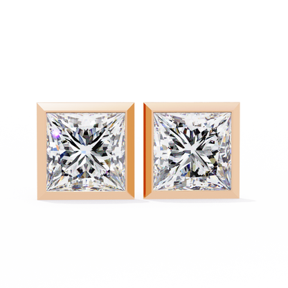Regency Princess Bezel Lab Grown Diamond Studs