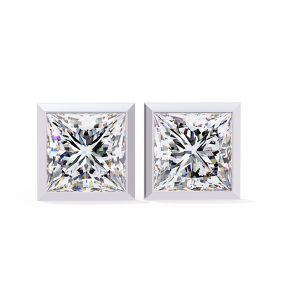 Regency Princess Bezel Lab Grown Diamond Studs