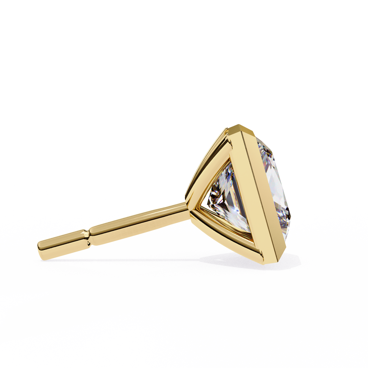 regency princess bezel lab grown diamond studs