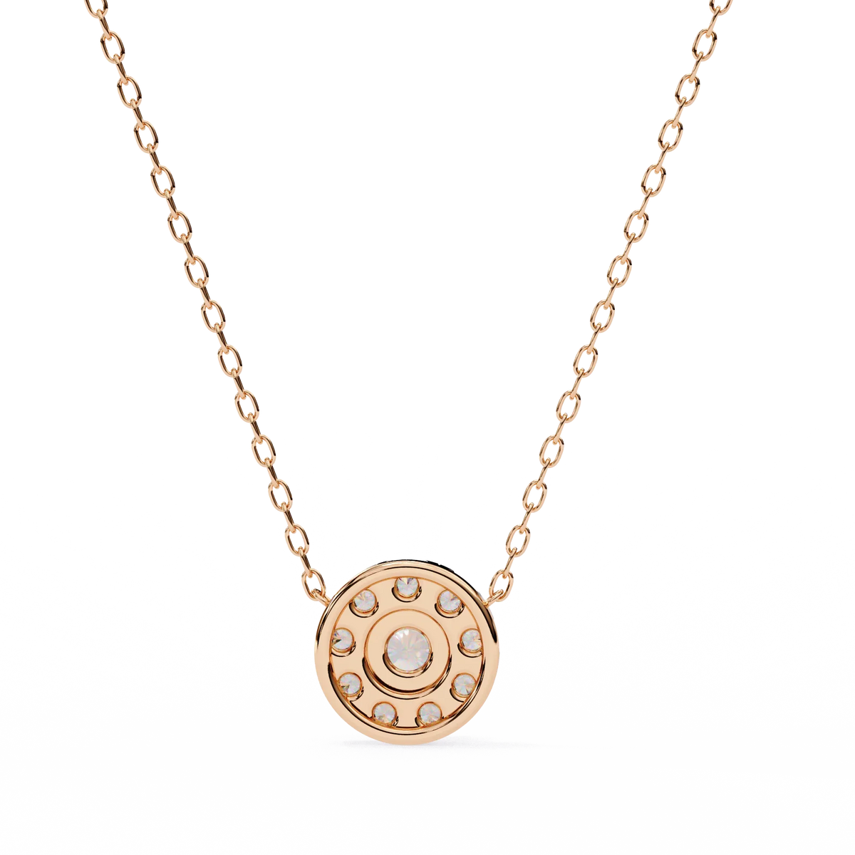 Halo Brilliance Lab Grown Diamond Necklace - Ophiratbf