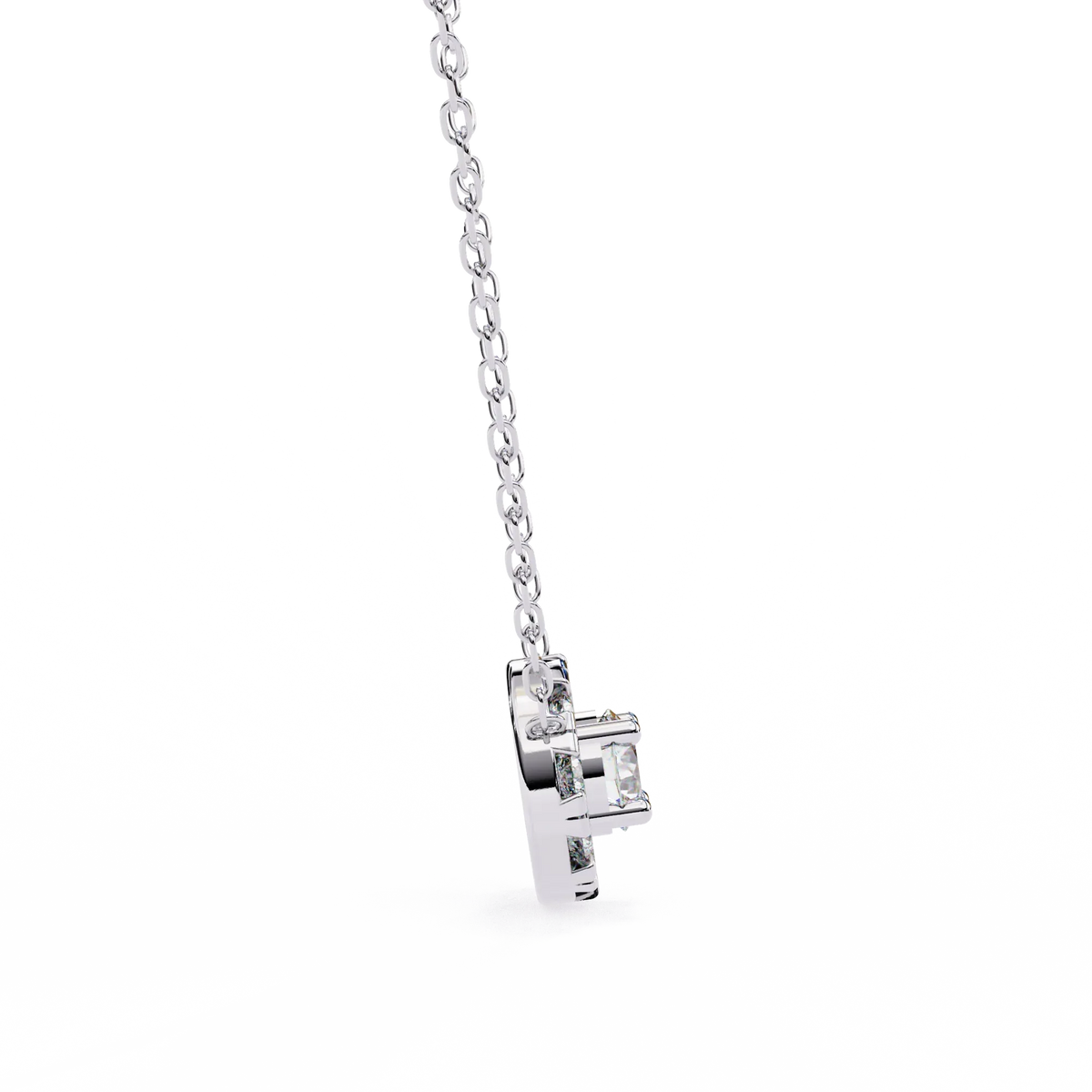 Halo Brilliance Lab Grown Diamond Necklace - Ophiratbf