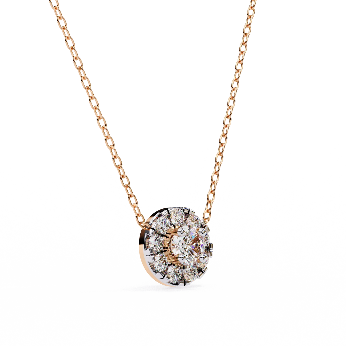 Halo Brilliance Lab Grown Diamond Necklace - Ophiratbf