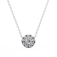 Halo Brilliance Lab Grown Diamond Necklace - Ophiratbf