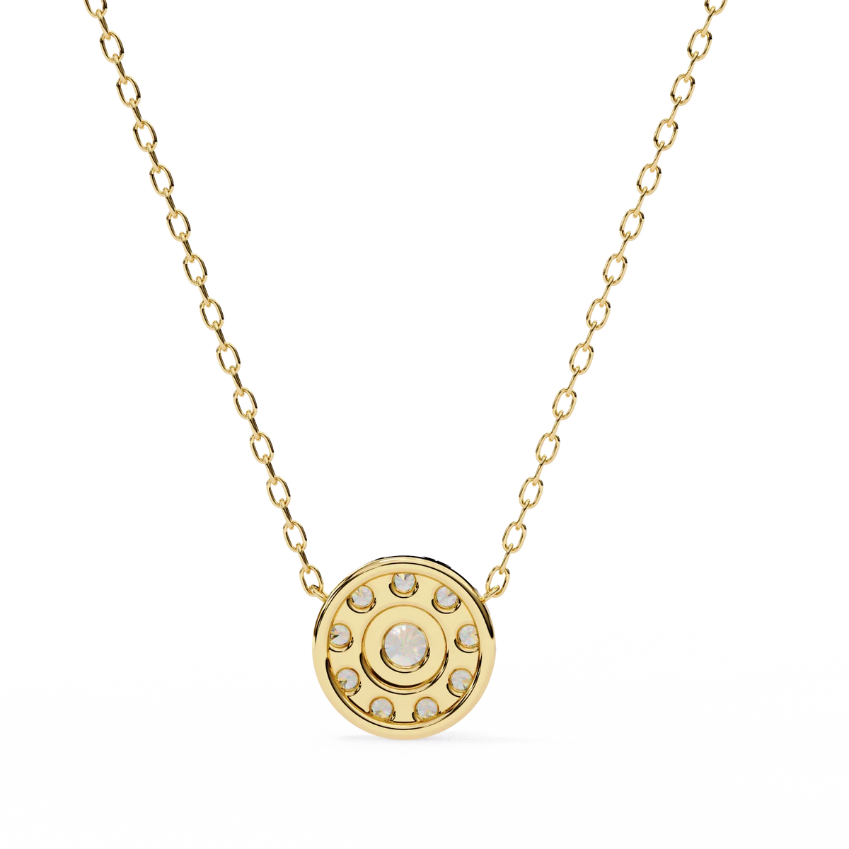 Halo Brilliance Lab Grown Diamond Necklace - Ophiratbf