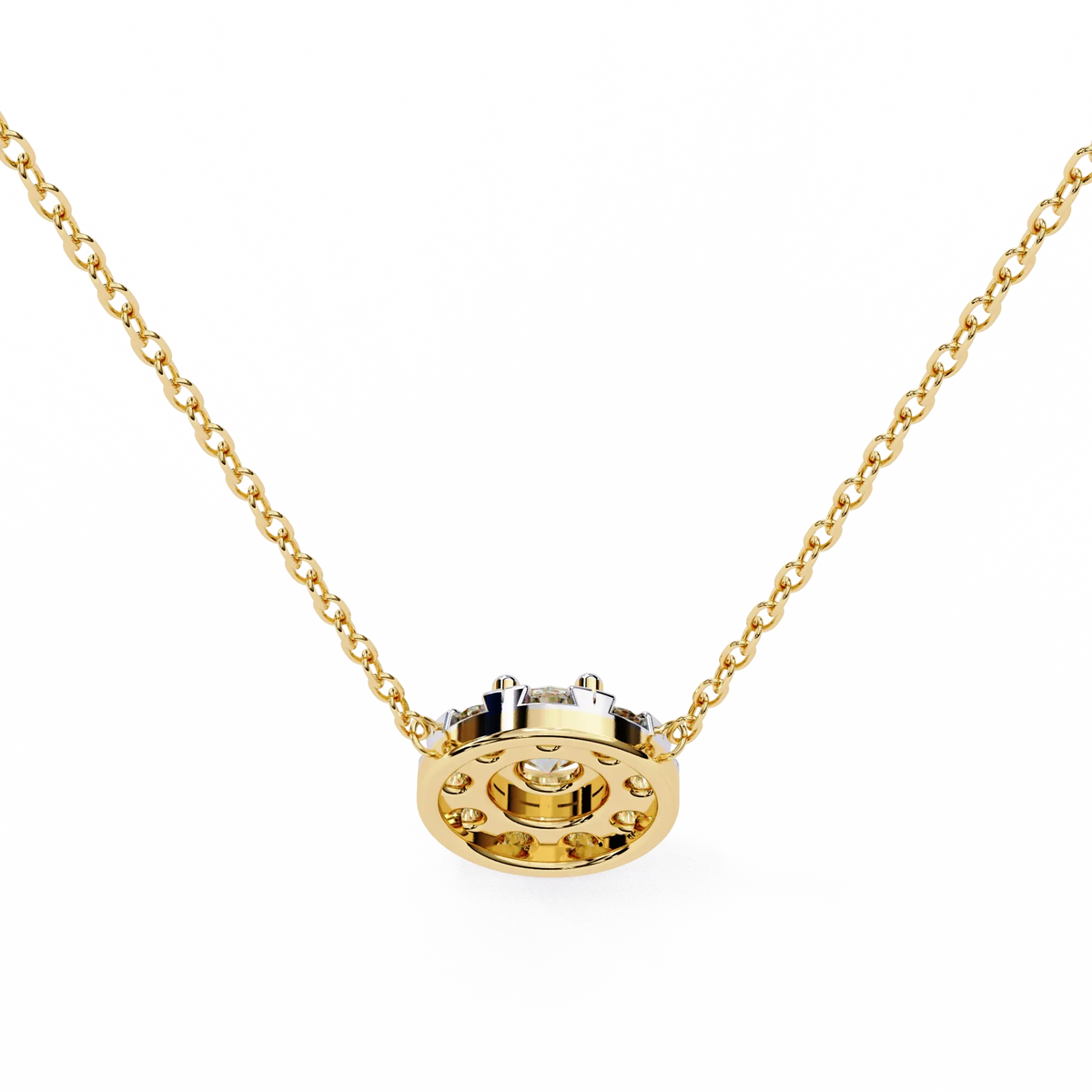 Halo Brilliance Lab Grown Diamond Necklace - Ophiratbf