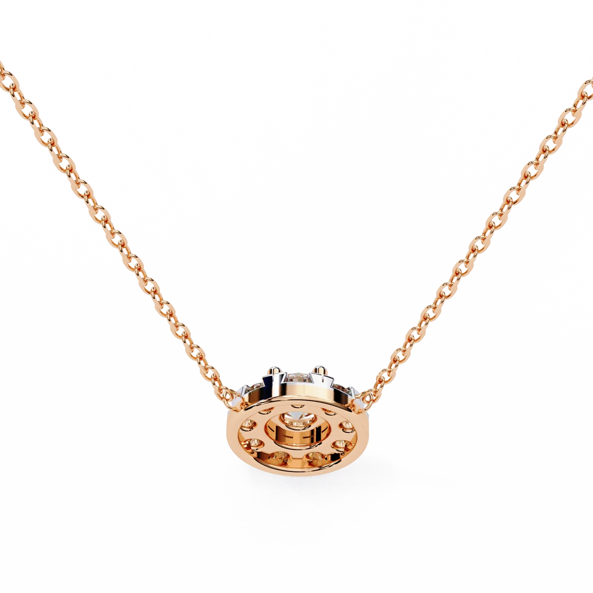 Halo Brilliance Lab Grown Diamond Necklace - Ophiratbf