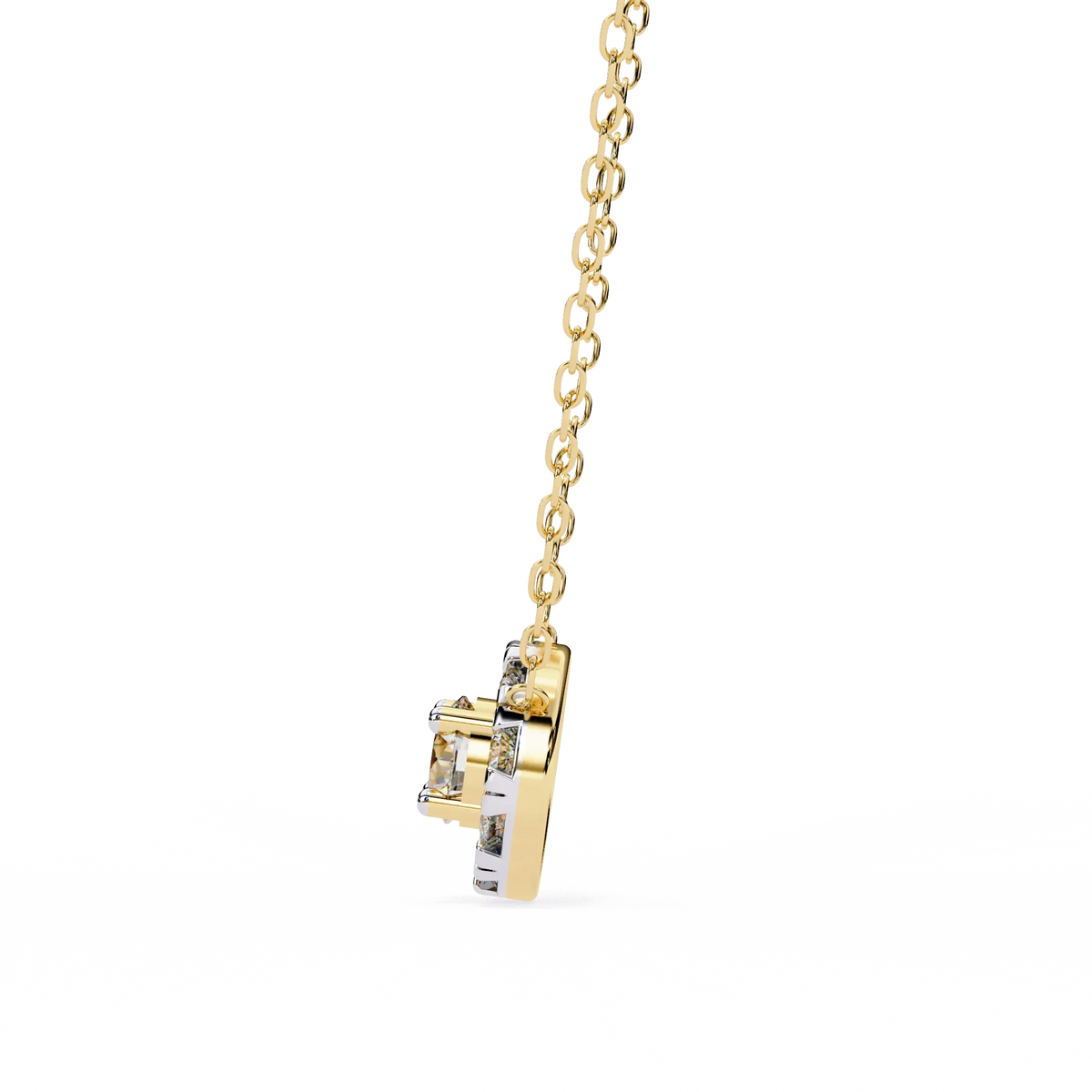 Halo Brilliance Lab Grown Diamond Necklace - Ophiratbf