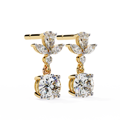 Petal Dew Drop Lab Grown Diamond Studs