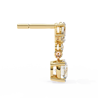 Petal Dew Drop Lab Grown Diamond Studs - Ophiratbf