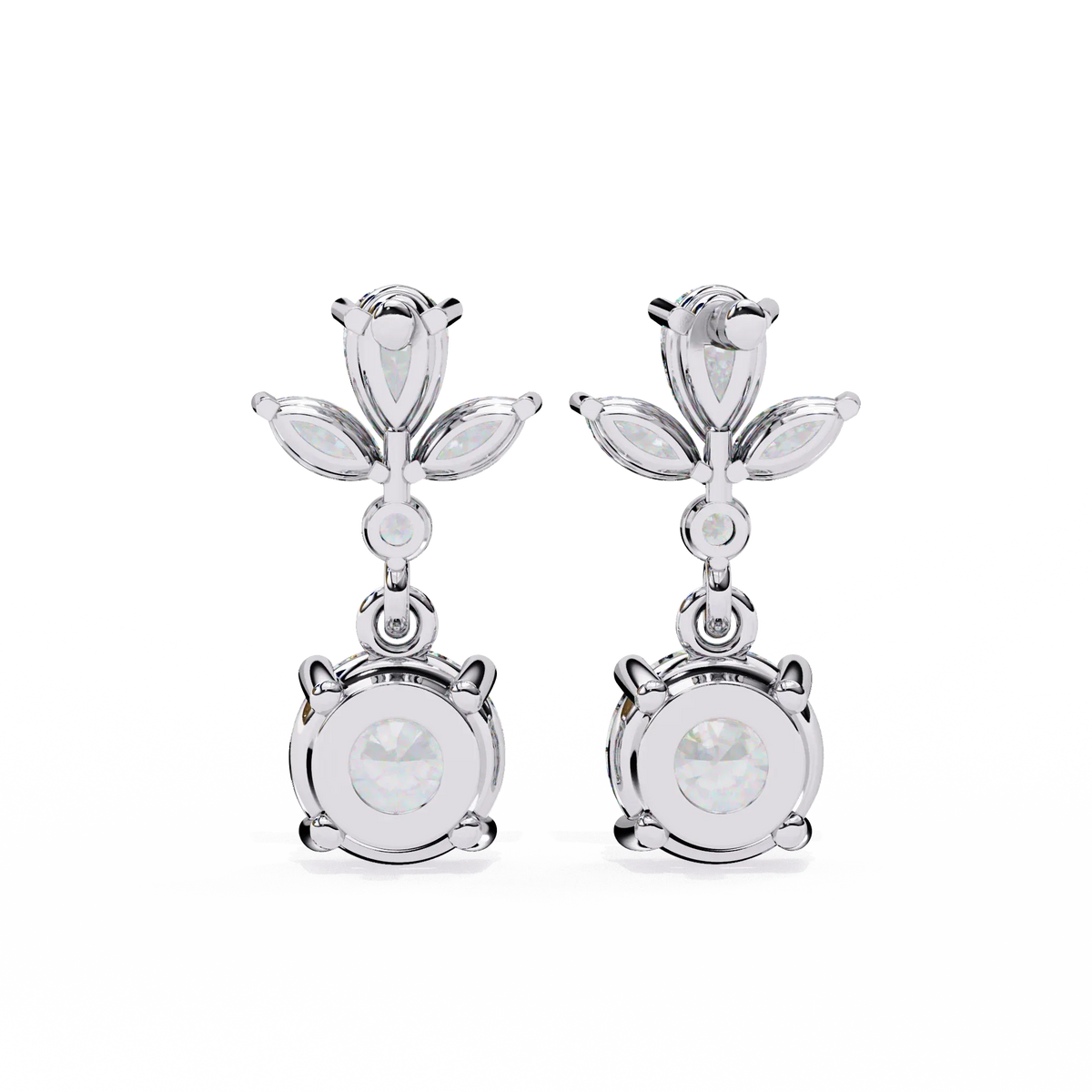 Petal Dew Drop Lab Grown Diamond Studs - Ophiratbf