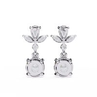 Petal Dew Drop Lab Grown Diamond Studs - Ophiratbf