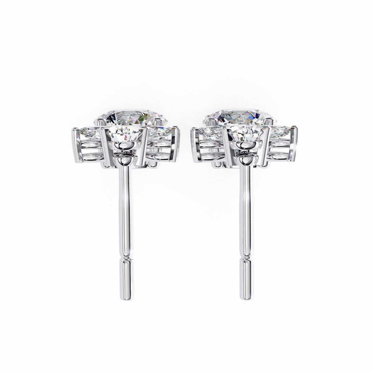 Petal Dew Drop Lab Grown Diamond Studs - Ophiratbf