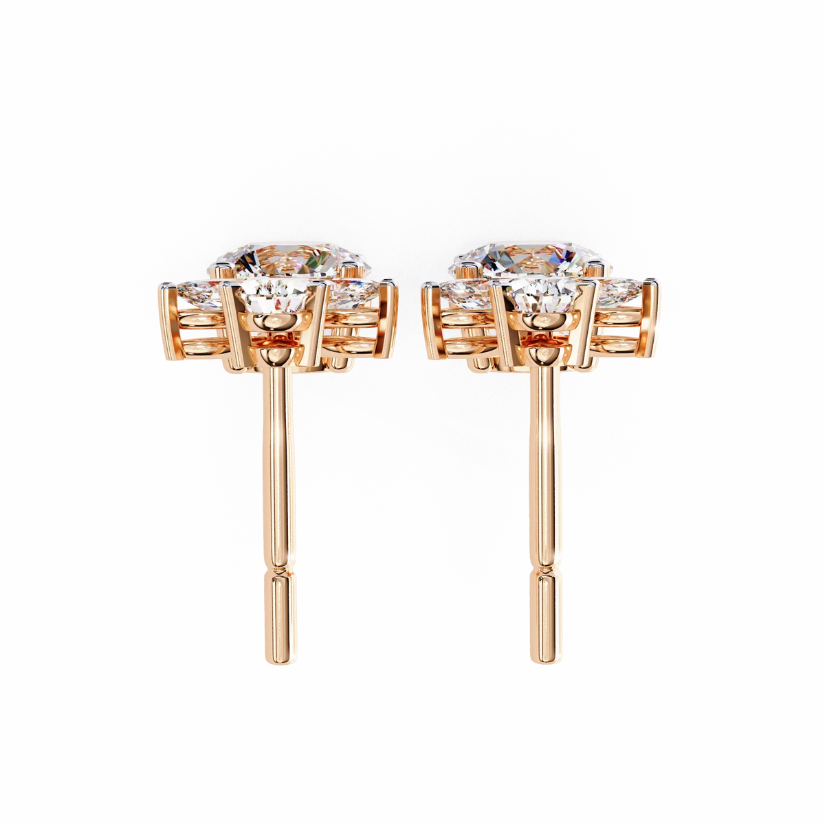 Petal Dew Drop Lab Grown Diamond Studs - Ophiratbf