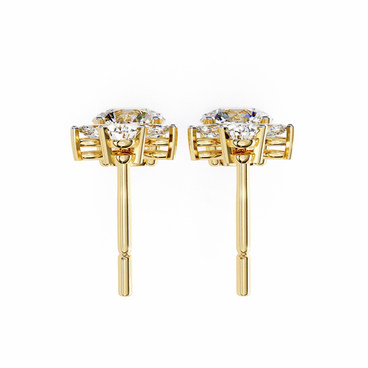 Petal Dew Drop Lab Grown Diamond Studs - Ophiratbf