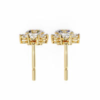 Petal Dew Drop Lab Grown Diamond Studs - Ophiratbf