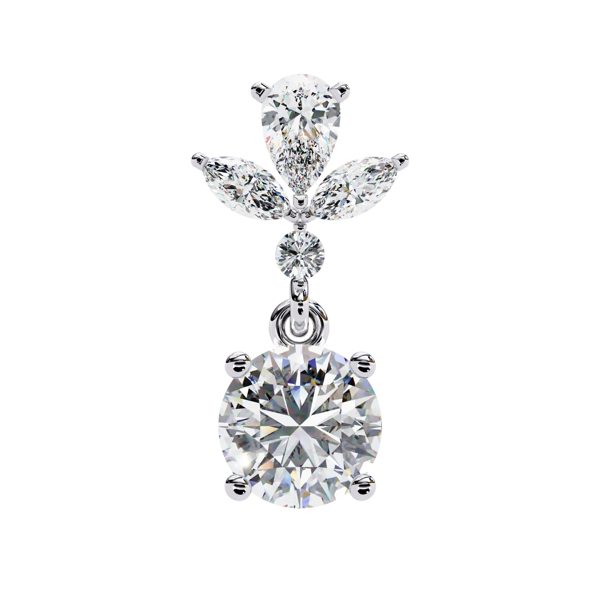 Petal Dew Drop Lab Grown Diamond Studs - Ophiratbf