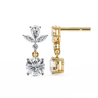 Petal Dew Drop Lab Grown Diamond Studs - Ophiratbf