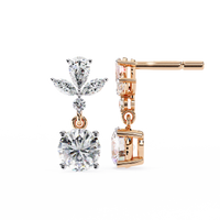 Petal Dew Drop Lab Grown Diamond Studs - Ophiratbf