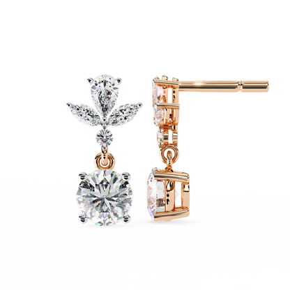 Petal Dew Drop Lab Grown Diamond Studs