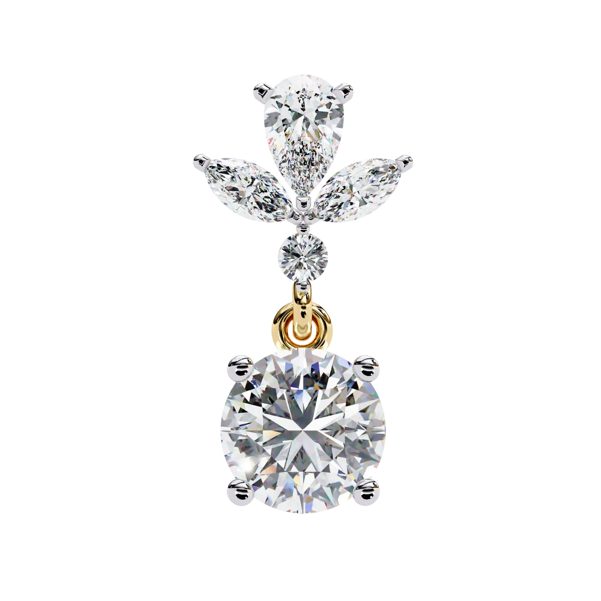 Petal Dew Drop Lab Grown Diamond Studs - Ophiratbf