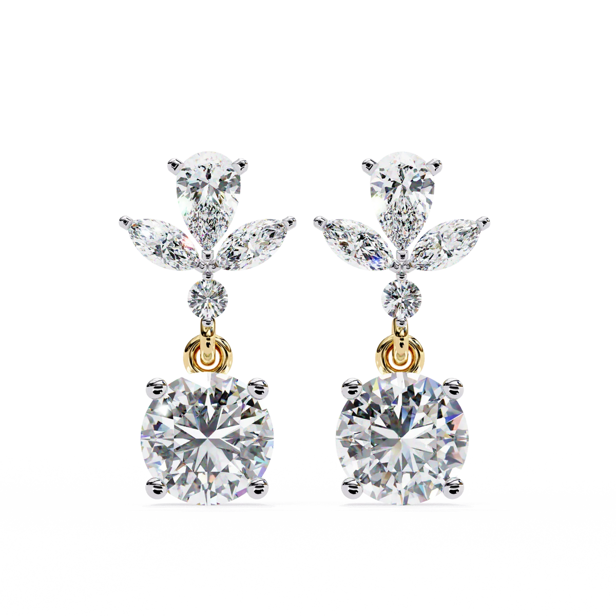 Petal Dew Drop Lab Grown Diamond Studs - Ophiratbf