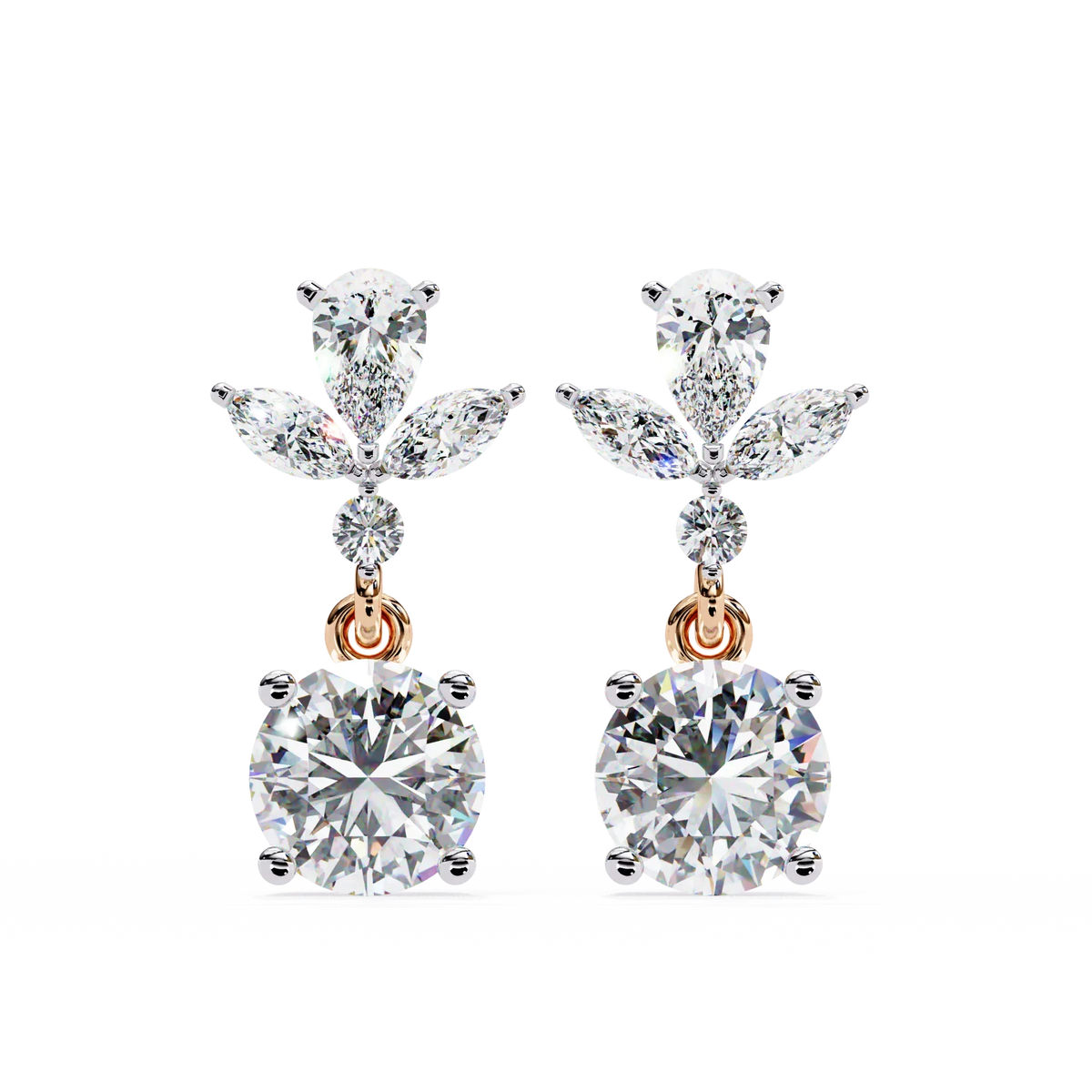 Petal Dew Drop Lab Grown Diamond Studs - Ophiratbf