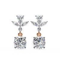 Petal Dew Drop Lab Grown Diamond Studs - Ophiratbf
