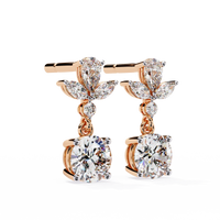 Petal Dew Drop Lab Grown Diamond Studs - Ophiratbf