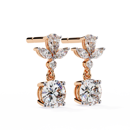 Petal Dew Drop Lab Grown Diamond Studs