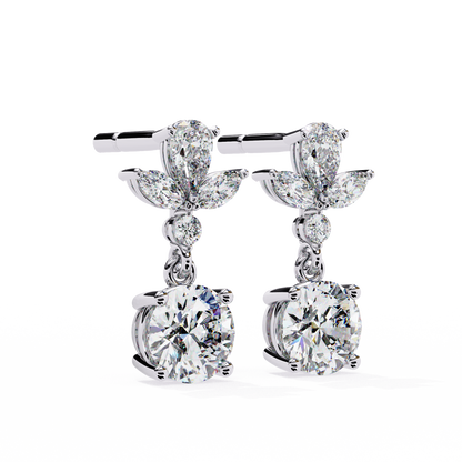 Petal Dew Drop Lab Grown Diamond Studs