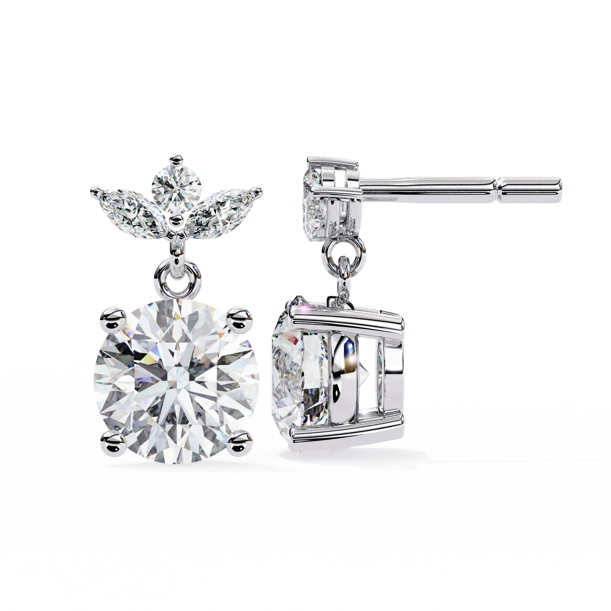 Celeste Marquise Drop Lab Grown Diamond Studs - Ophiratbf