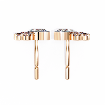 Bliss Marquise & Pear Bezel Lab Grown Diamond Studs