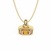 Geo Halo Lab Grown Diamond Pendant - Ophiratbf