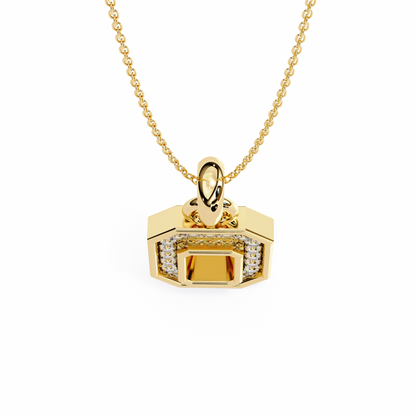 Geo Halo Lab Grown Diamond Pendant