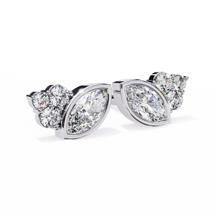 Bliss Marquise & Pear Bezel Lab Grown Diamond Studs
