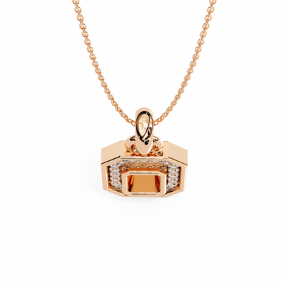 Geo Halo Lab Grown Diamond Pendant