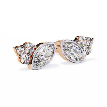 Bliss Marquise & Pear Bezel Lab Grown Diamond Studs