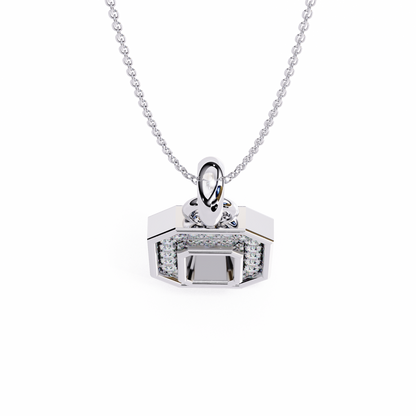 Geo Halo Lab Grown Diamond Pendant